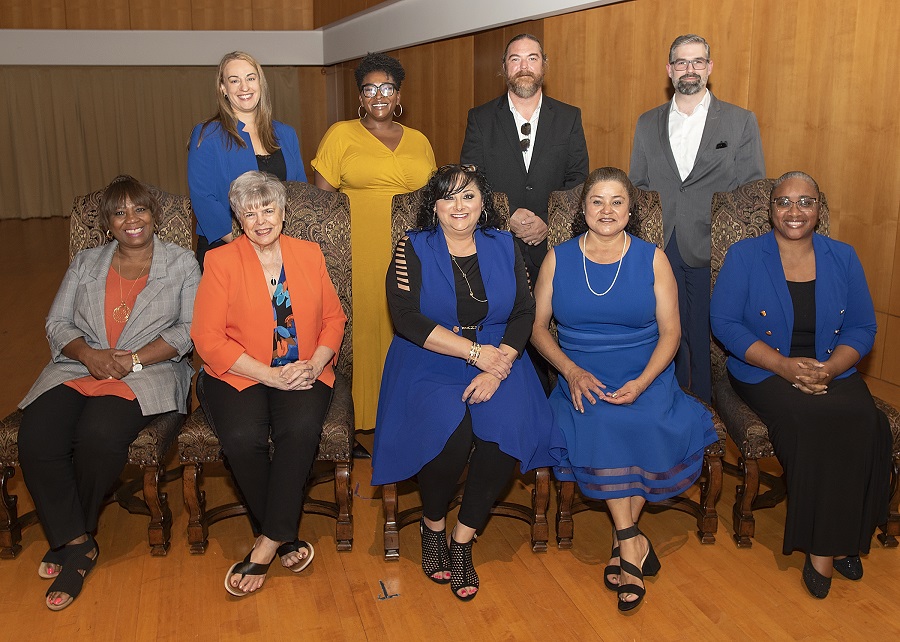 20 Years of Service Staff: Joann Purvis, Darlene Andrews, Martha Mendiola, Maria Acosta, Jacqueline Taylor, Kelsie Bryand, Tessalyn Johnson, Samuel J. Craig, John Jordan